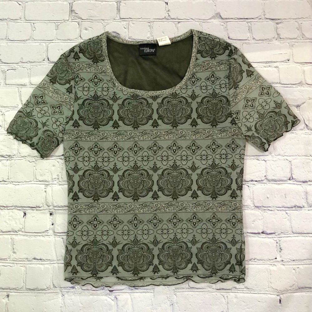 Boutique Europa Lined Mandala Top Sz S